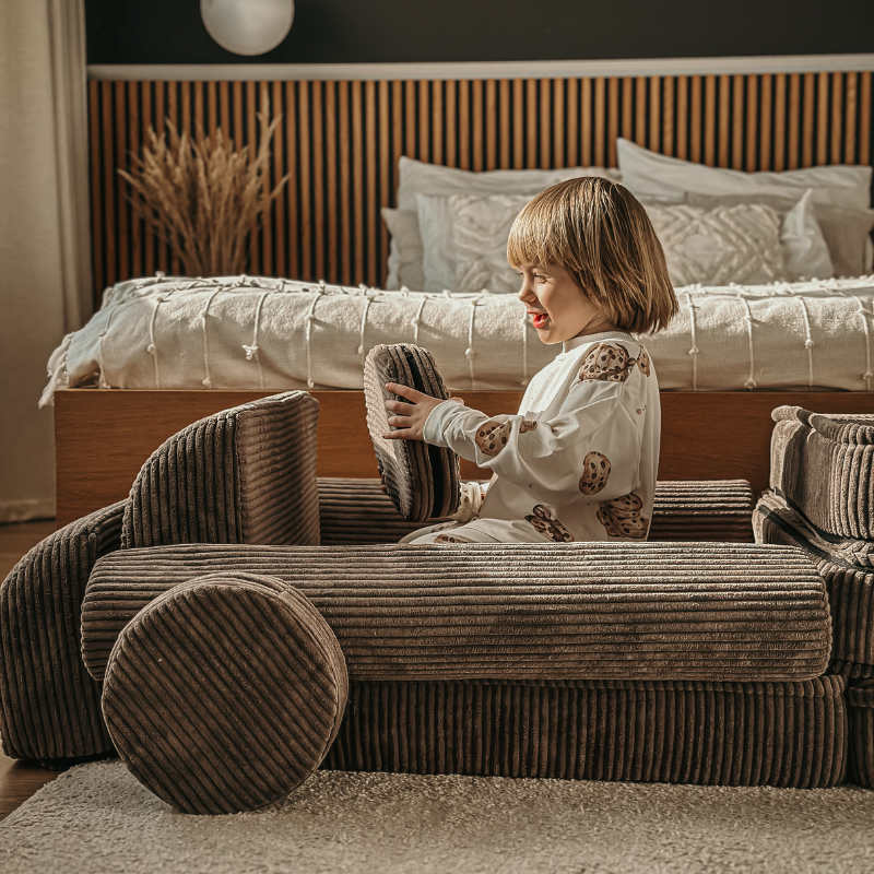 Medium Modular Sofa Max for Kids - Tangle Bubblegum Pink