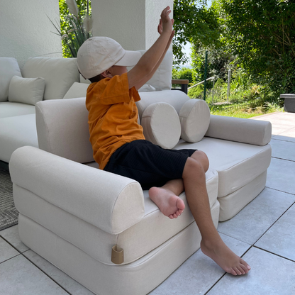 Indoor/Outdoor Outzy Pocket Sofa For Children - Drift Clay Taupe