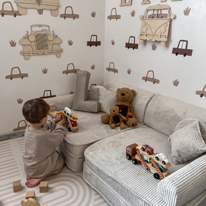 Large Modular Sofa for Kids - Slimcord Corduroy Pink