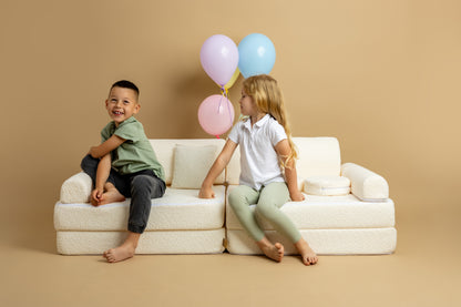 Large Modular Sofa for Kids - Premium Boucle, White
