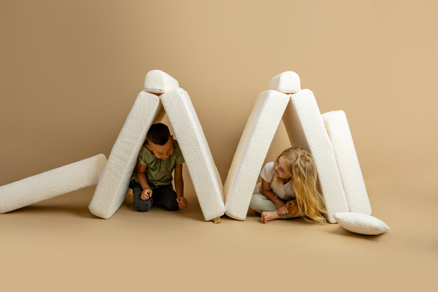 Large Modular Sofa for Kids - Premium Boucle, White