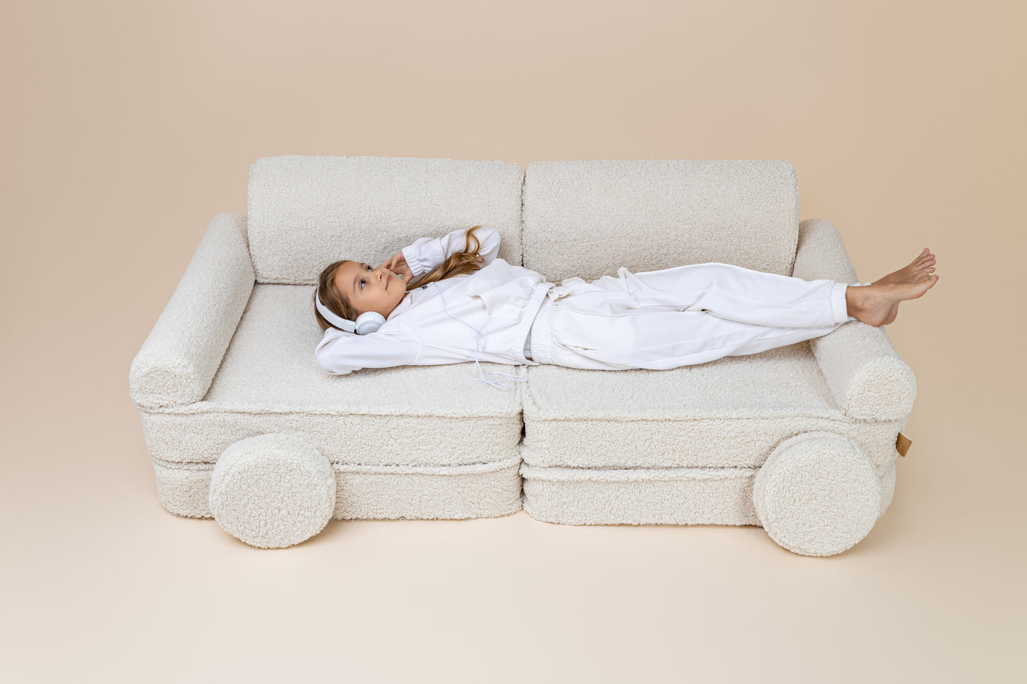 Large Modular Sofa for Kids - Premium Bearly White