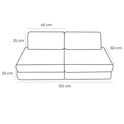 Small Modular Sofa for Kids - Bearly Cream