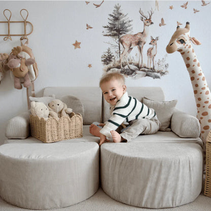 Medium Modular Sofa Max for Kids - Slimcord Ecru