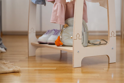 Arched Clothing Rack For Children - Small White