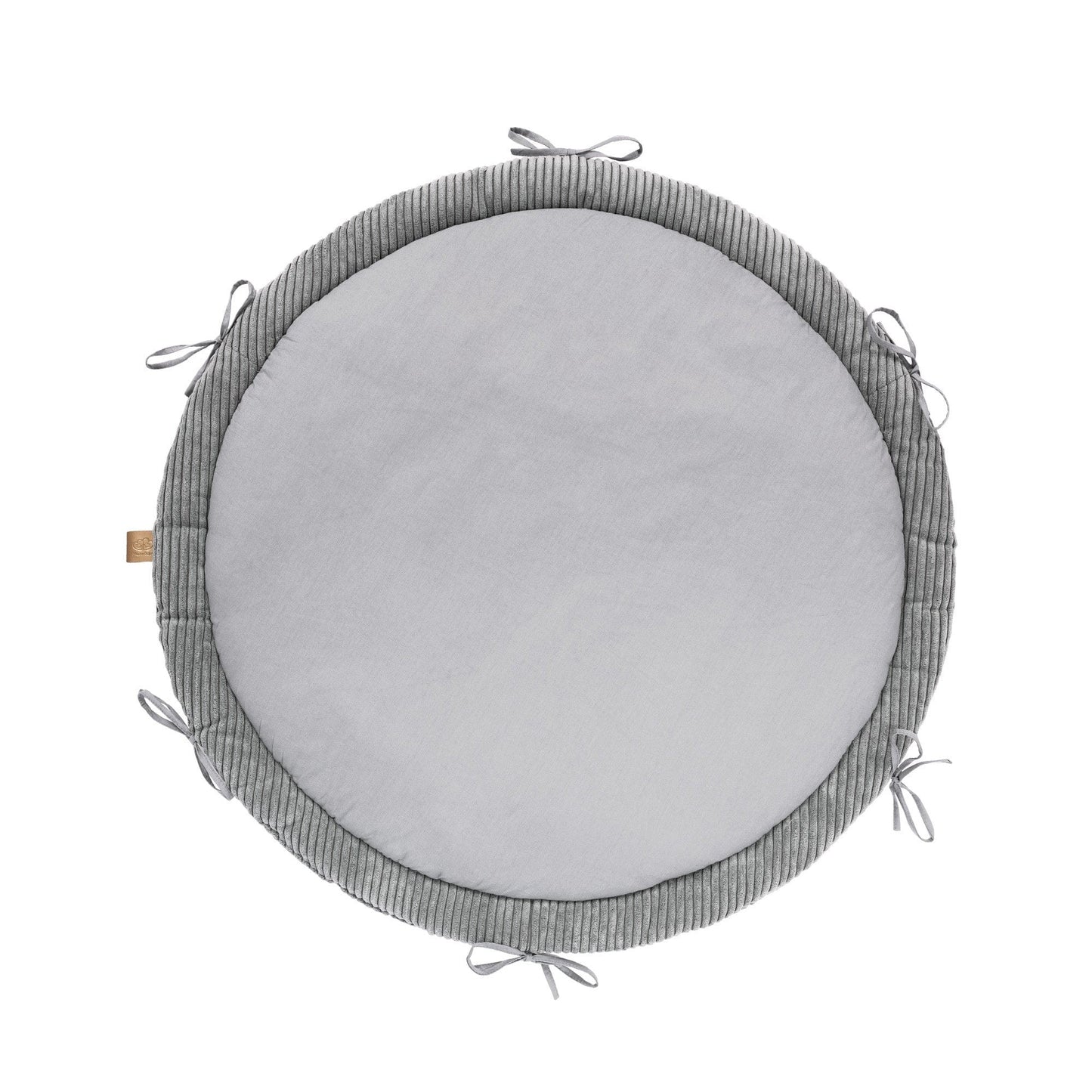 Baby Nest & Play Mat With Crib Bumper Braid - Grey