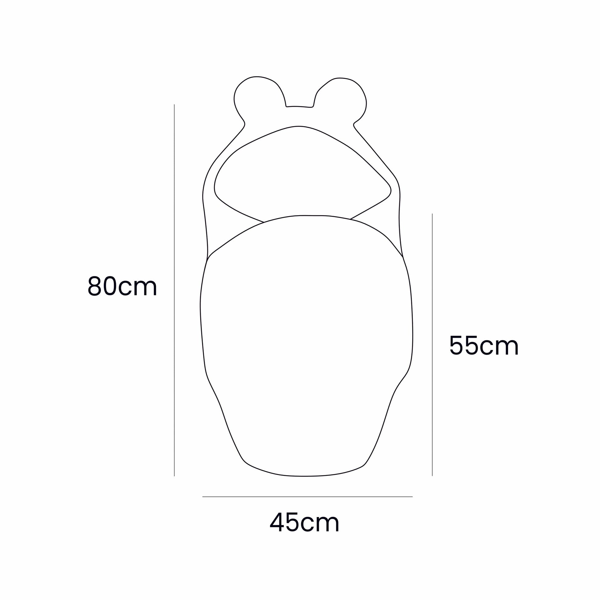 Baby Swaddle with Bear Ears – Olive Green