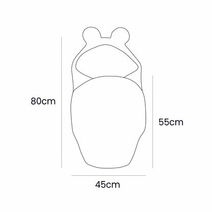 Baby Swaddle with Bear Ears – Ecru