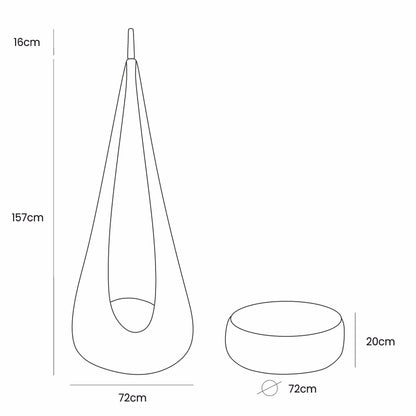 Cocoon Swing for Kids - Aesthetic Ecru