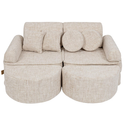 Medium Modular Sofa for Kids - Tangle Marshmallow Beige Plus