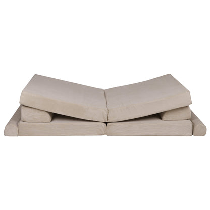 MeowBaby® Large Slimcord Premium Sofa - Ecru
