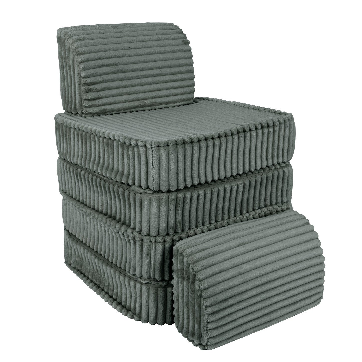 Small Modular Sofa for Kids - Churros Forest Green