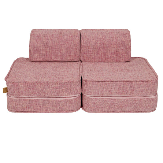 Small Modular Sofa for Kids - Tangle Bubblegum Pink